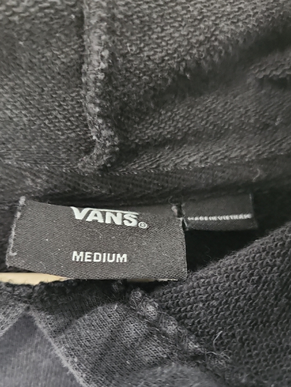 Vans Crop Checker Hoodie Sweatshirt - Picture 3 of 5